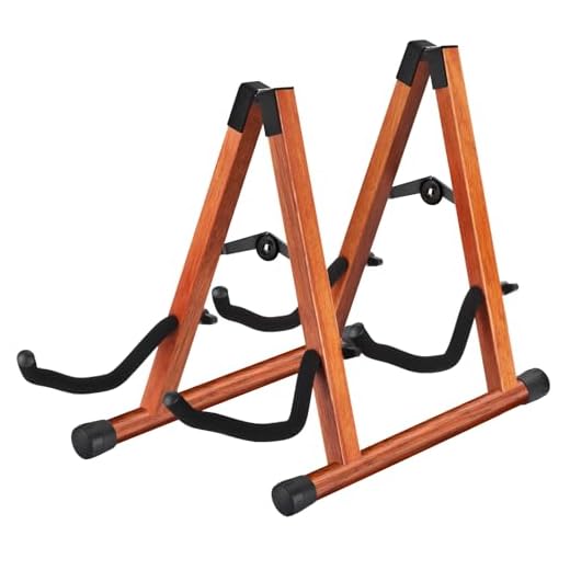MOREYES Support Guitare Doble, Support Guitare Electrique de Madera para Múltiples Guitarras, Guitarras Acústicas, Bajo, Guitarra Eléctrica, Soporte de Guitarra Acústica Plegable, Fácil de Montar