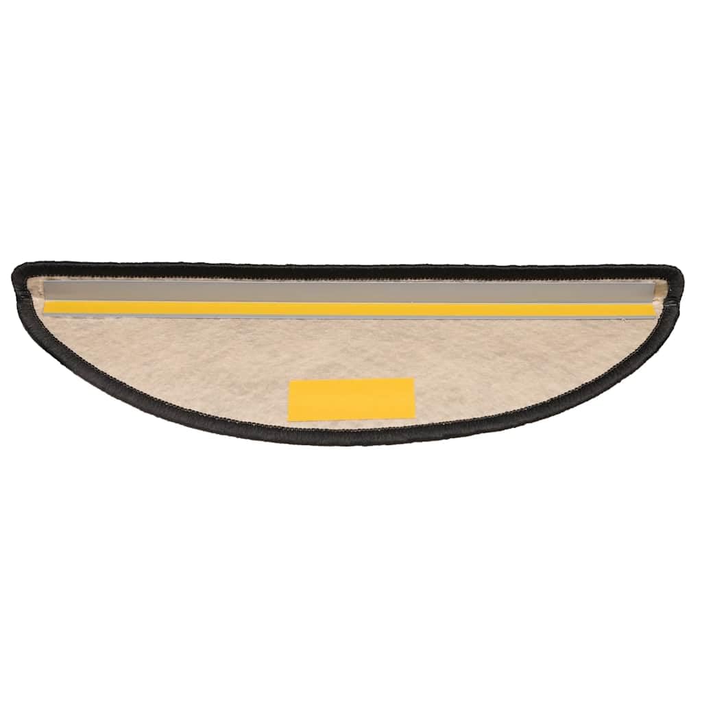 Tapis d'escalier autocollants aspect sisal - 30 pièces - 65 x 21 x 4 cm - Anthracite