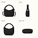 BOSTANTEN Small Puffer Crossbody Bags for Women Mini Purse Nylon Crescent Tote Handbag with Adjustable Strap Black