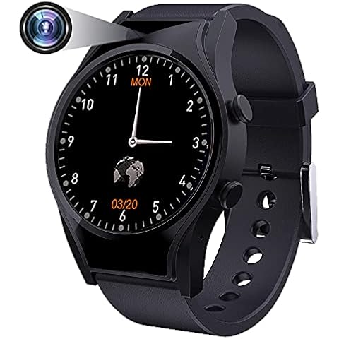Spy Smart Watch Waterproof, Mini Hidden Camera Sports Watch, 1080P Wearable Spy Cam Gear, Video Audio Recorder Watch, Invisible Lens Bluetooth SmartWatch for Android iOS 32GB Cover