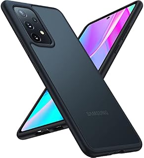 TORRAS Samsung A53 Case [10X Powerful Mil-Grade Shockproof Drop Protective] Samsung Galaxy A53 Case Cover Translucent Matte Hard Back with Soft Bumper Slim Thin Samsung A53 Phone Case 5G-Black