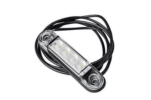 Kennzeichenbeleuchtung Anhänger Lat. Led Klein, Weiß, 12 V/24 V Horpol