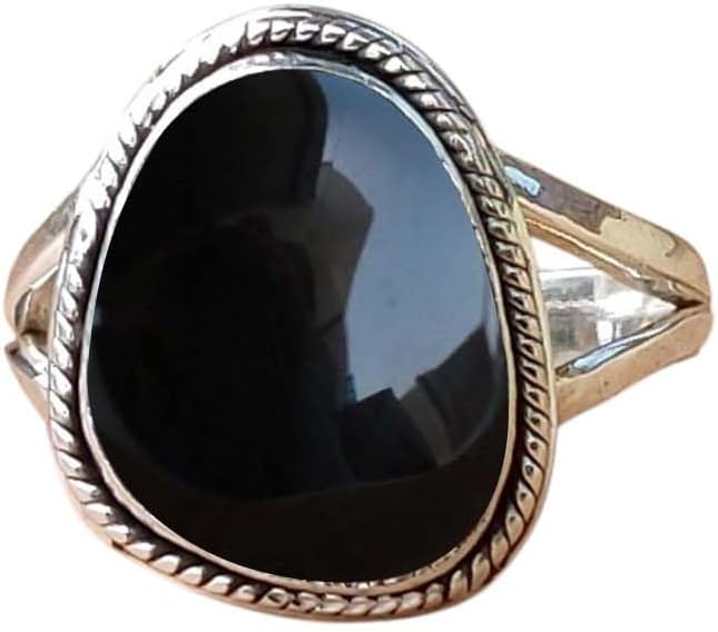 NKG Blue Copper Turquoise Gemstone Ring 925 Sterling Silver Statement Ring For Women Birthday Christmas Gift For Her Native American Style Mohave Ring