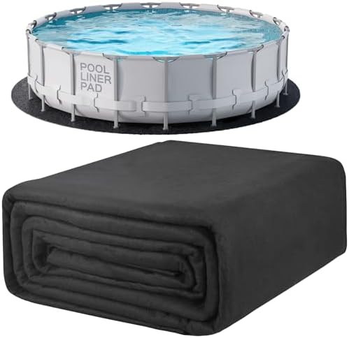 12x12 Foot Round Pool Liner Pad - 2.5mm Thick Felt Underlay For Above Ground Pools