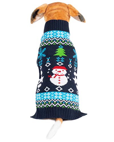 NOROZE. Suéter navideño para perro, ropa de invierno cálida para cachorros, muñeco de nieve, elfo suave, abrigo navideño Cover