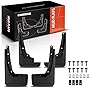 A-Premium Set of 4PCS Mud Flaps Splash Guards Mudguards Mudflaps with Hardware Kits Accessory Compatible with Ford Maverick 2022-2023, 2022 2023, Crew Cab Pickup, Black Color, Front LH RH & Rear LH RH