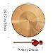 WSWECCL Diameter 14.17 inch(36cm) Gong Instrument,Chinese Traditional copper alloy gong, Percussion Instrument with Wooden Mallet and Red Hanging Ribbon for Home,Office,Celebration,Party & Festivals
