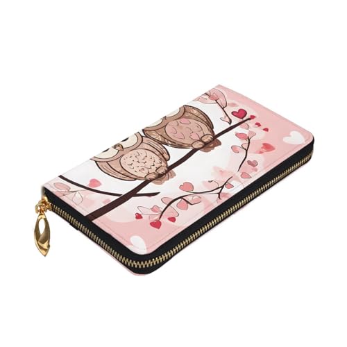 Cute Owls Long Leather Wallet,Large Capacity Soft Pu Leather Purse For Women With Multiple Card Slots Phone Pocket And Zipper Coin Purse Stylish Phone Card Holder Clutch3