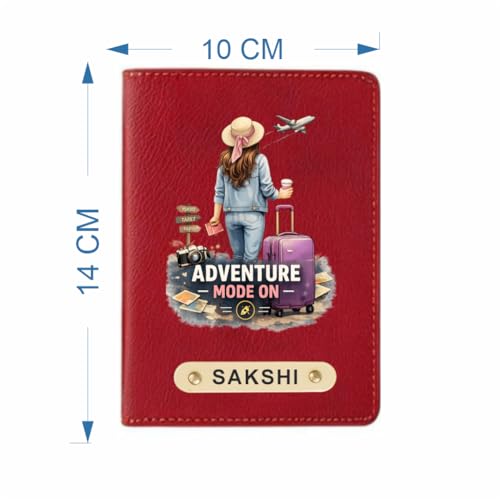 Image of Customized Couple Printed Passport Cover Gift Set 2 Pcs | Personalised Leather Travel Gift for Husband Wife, Boyfriend Girlfriend | Customised Valentine's Day Gift Set (Design 3)