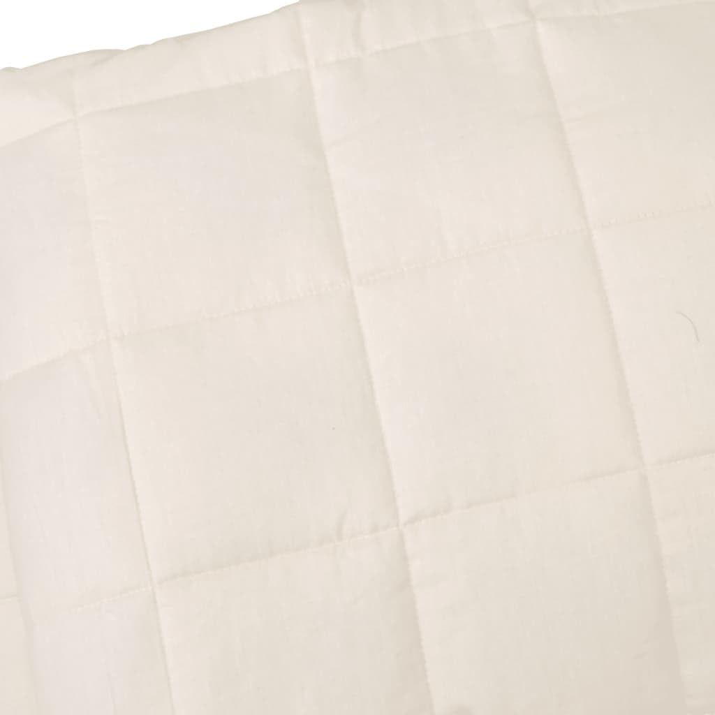 Couverture lestée Crème clair 220x240 cm 15 kg Tissu
