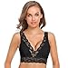 SHEKINI Damen Blumen Spitzen Bralette BH Bustier Ohne Bügel BH Gepolstert Cup Comfort Bra Unterwäsche