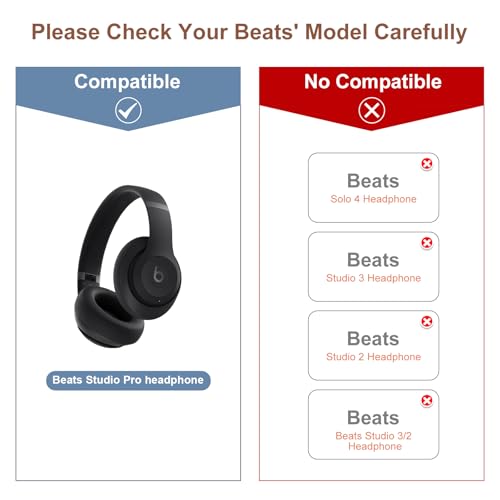 Repuesto Almohadillas Audífonos Compatibles con Beats Studio Pro, Almohadillas Dune miniatura 2
