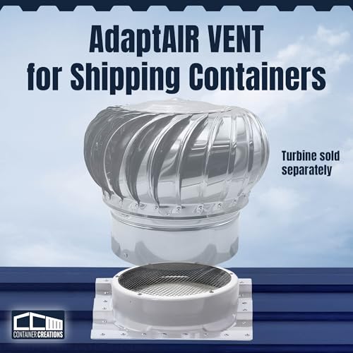 AdaptAIR Roof Turbine Vent (1 Pack) 12 inch Roof Vent Adapter - Designed for Conex Container, Shipping Container House, Fits Whirlybird Roof Vent and Solar Roof Vent Fan by Container Creations