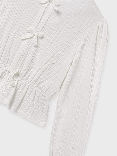 Mayoral Knit top for Girls Cream3
