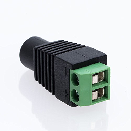 Conectores DC hembra 12V terminal de tornillo para cámaras CCTV pack de 100 4