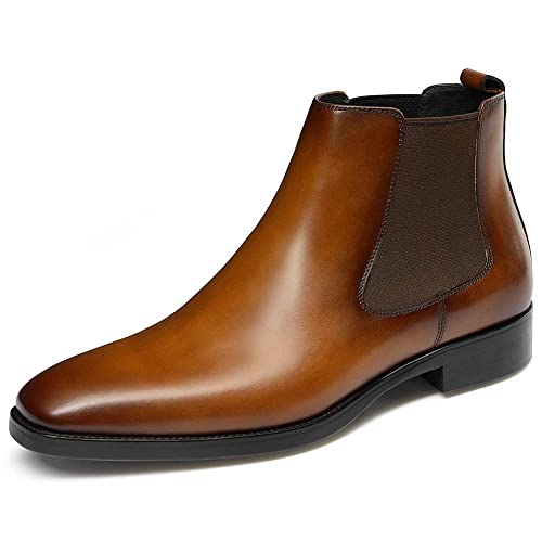 Image of GIFENNSE Mens Chelsea Boots Leather Dress Boots for Men