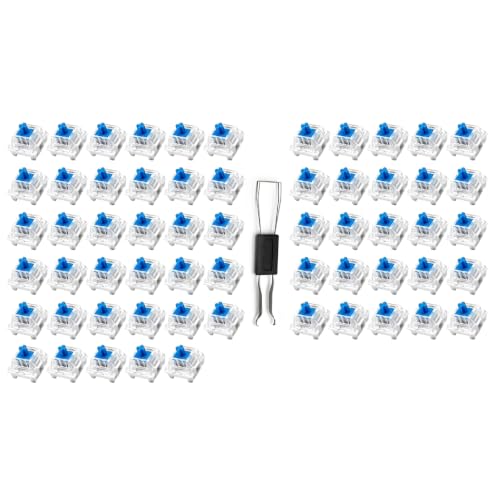 Image of costume Keycaps Blue Switch Mechanical Keyboard Set, 61-Piece Key Caps Replacement Tools, for Mechanical Keyboard Beginners and PC Gaming Enthusiasts, Compatible with RGB Lighting Customization