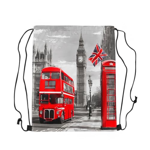 Jejeloiu London Big Ben Drawstring Bag 13