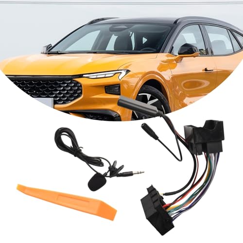 ZYNCUE Adaptador de arnés de cable de audio auxiliar de 150 cm 5000CD 6000CD CDX SF160 con soporte de micrófono para Fiesta for Focus, para Max S-for Max