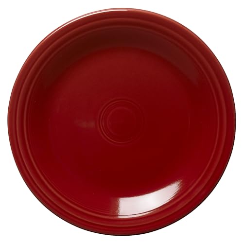 Fiesta® Classic Rim 10.5” Dinner Plate – Durable Ceramic, Lead-Free, Dishwasher/Microwave/Oven Safe – Made in USA - Scarlet Fiesta® Classic Rim 10.5” Dinner Plate – Durable Ceramic, Lead-Free, Dishwasher/Microwave/Oven Safe – Made in USA - Scarlet