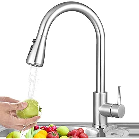 Grifo Cocina con Ducha Extraible 3 Vias Giratorio de 360° Cover