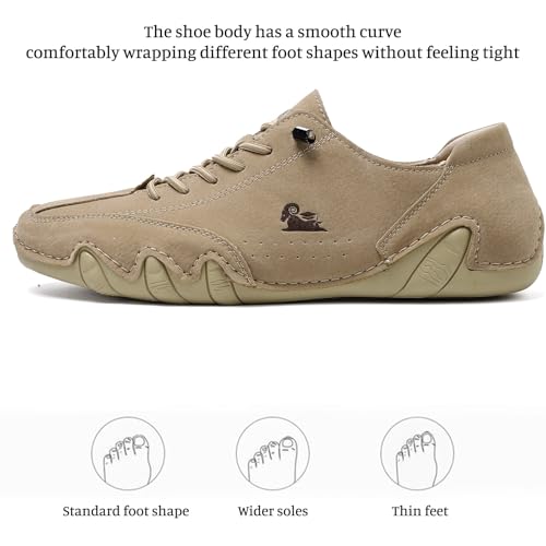 Pro Barefoot Shoes Women Men Nevova Orthopedic Driving Shoes for Men Women, Handmade Leather Suede Walking Flats, Lightweight Slip On Sneakers Non-Slip Hike Camping Hiking Beck Shoe2
