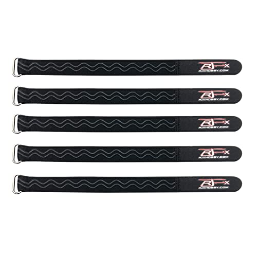 RJX 5pcs Kevlar Stitched Non-Slip Silicone Battery Straps, 250x20mm
