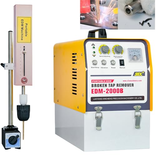 US Stock 2000W 110V Portable EDM Tap Burner Broken Tap Remover EDM-2000B Tap Removal Tool Tap Eroder for M2-M30 (5/64'' to 1-3/16'') Taps with EDM Electrode Set (A1)
