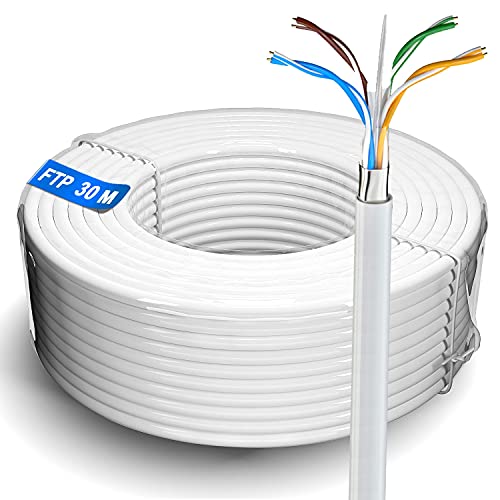 Bobine Câble Réseau FTP CAT6 – 305 Mètres – 23AWG CCA – Blanc