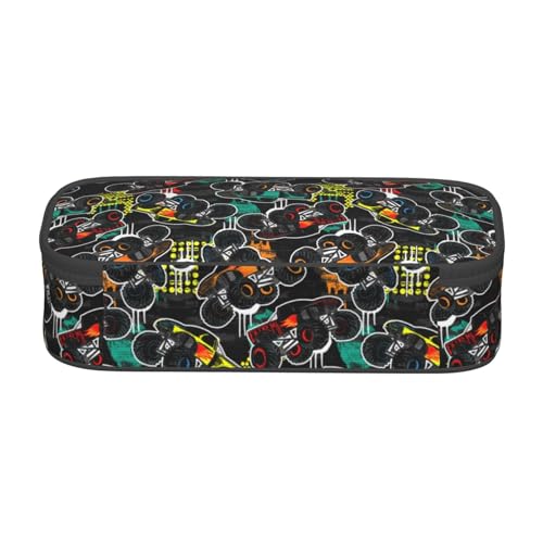 Image of Catoon Truck Car Large Pencil Case With Zipper Compartments Stationery Pencil Bag For Kids Teens Students School Supplies