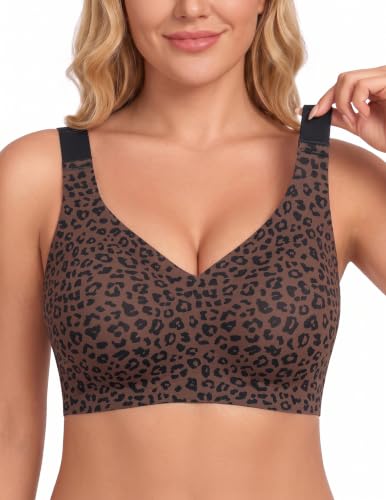 Image of PoseFree Jelly Bras for Women No Underwire, Supportive Wireless Comfort Bra, Full Coverage Back Smoothing Bra