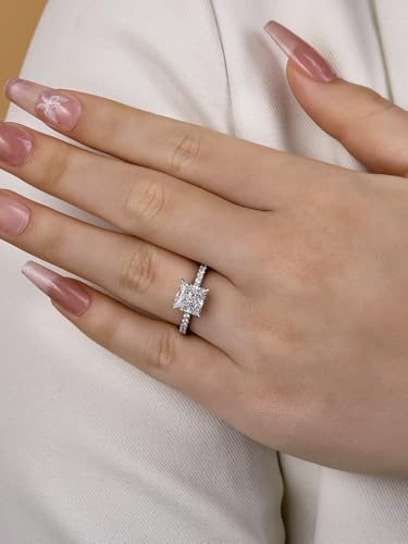 2.0CT Elegant Princess Cut Engagement Ring, S925 Silver AAAAA Grade CZ Promise Ring for Women4