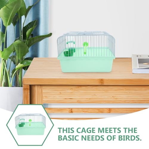 Image of BESPORTBLE Portable Bird Cage Bird Travel Carrier with Perch Food Box and Waterer Spacious Carrier for Parrot Budgie Small Travel and Outdoor Use 9.25 X 6.69 X 6.69 in