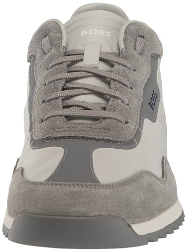 Image of BOSS Men's Zayn Low Profile Suede Leather Two Tone Sneaker