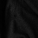 Fabrics-City schwarz Frottee Stoff walkfrottee schwer 2-seitig, Baumwollfrottee, Duschtuch Bademäntel nähen, kleben, Winterfrottee, Baumwolle, Frottéstoff für Bad, Sauna, Spa, 2760