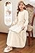 MITILLY Girls Long Sleeve Dress Elegant Floral Crew Neck A-Line Elastic Waist Formal Maxi Dresses with Belt 12 Years Apricot