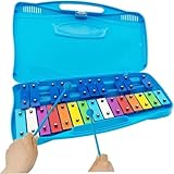 Carillon School Xylophone 25 Keys Vibraphone 25 Note Xylophone with Chromatic Mallets Glockenspiel Percussion Musical Instrument
