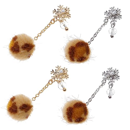 SHERCHPRY 4Pcs Manicure Nail Fluffy Balls Creative Plush Ball Nail Art Decor for DIY Projects Easy Application for Beginners for Home Use Parties and Festivals