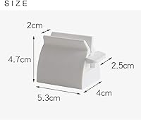 Vista 2 de Juego de 2 exprimidores de rodillos para pasta de dientes, soporte para pasta de dientes, organizador de baño (blanco) (paquete de 2)