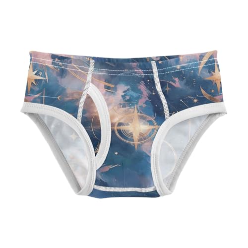 visesunny Boys Potty Training Underwear Star Constellation Galaxy Pattern Breathe Cotton Briefs Size 2T-8Y for Toddler