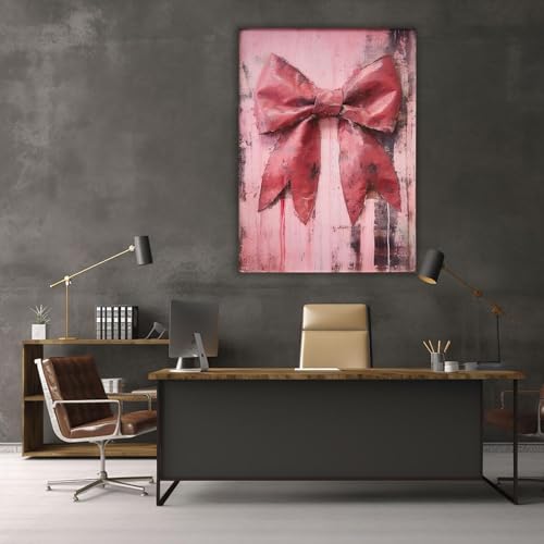 Tableau salon en toile rose arc abstrait poster déco classique