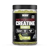 Weider Micronized Creatine Gummies +AstraGin® (60 Gummis) Sour Lime Geschmack, 3,5 g Kreatinmonohydrat 200 Mesh/Portion EU-labzertifiziert unterstützt körperliche Leistungsfähigkeit, optimale Aufnahme