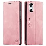 Xperia 10 VI ケース 手帳型 エクスペリア 10VI SO-52E SOG14 XQ-ES44 ソニー so-52e手帳ケース エクスペリアsog14ケース docomo ドコモ xperia10viスマホケース case RFID 磁気防止 スキミング防止 カード入れ スタンド機能 薄型 (Xperia 10Ⅵ SO-52E SOG14 XQ-ES44 対応)ピンク