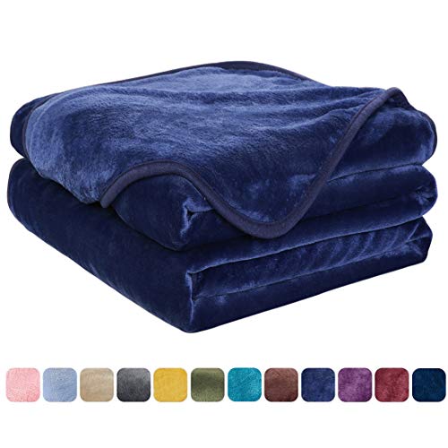 EASELAND Soft Queen Size Blanket Warm Fuzzy Microplush Lightweight Thermal Fleece Blankets