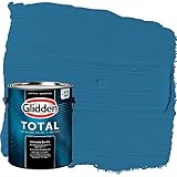 Glidden Total Interior Wall Paint & Primer All-in-One, Blue Oasis/Blue, Semi-Gloss, 1 Gallon