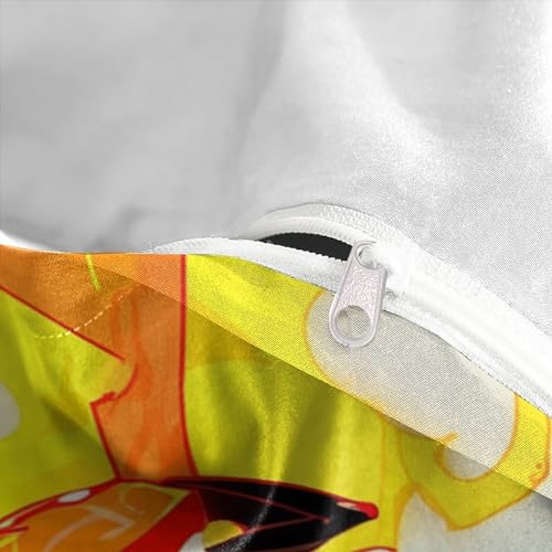 Housse de couette 3D IOFEER imprimée moto avec parure de lit en polycoton single thermorégulateur - 8