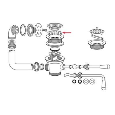 Colador para fregadero 3.5 pulgadas acero inoxidable miniatura 2