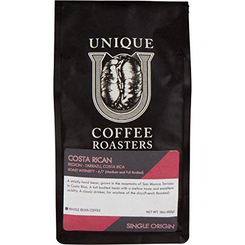 Single Origin Specialty Costa Rican Royal Tarrazu Whole Bean Coffee, Dark French Roast, 1 LB (Pack of 1),100% Arabica Premium Quality