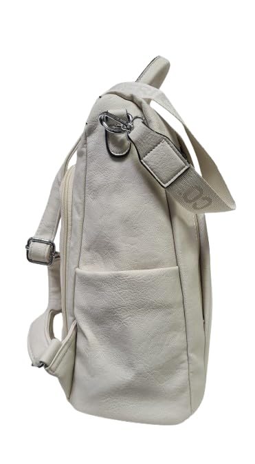 Zaino casual in ecopelle PU sistema antifurto, convertibile in borsa a tracolla con 2 tasche frontali, ideale per il lavoro, l'università... Art.5090-5 Prodotto Originale Coveri