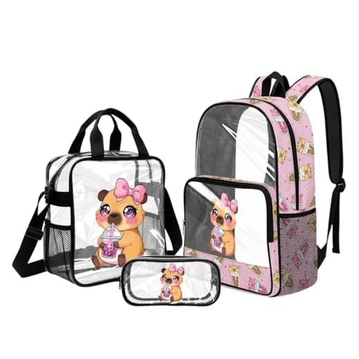 Uourmeti 3-Piece Boba Tea Backpack Set